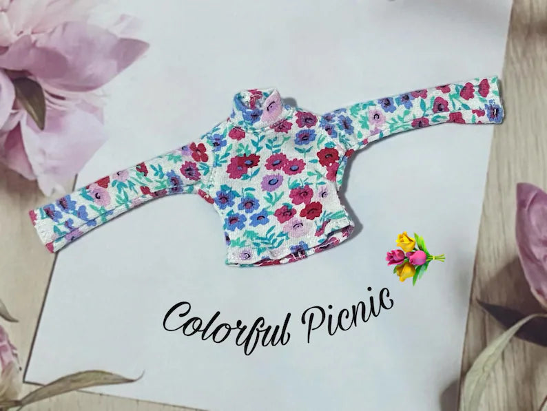 Pitkähihainen Turtleneck 1:6-nukeille (Pullip, Obitsu, Pure Neemo, Barbie)